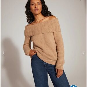 Favorite Daughter Andrea Off The Shoulder Camel Sweater
